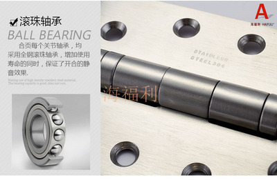 高檔加厚型4寸平開不銹鋼201靜音軸承木門合頁工廠批發